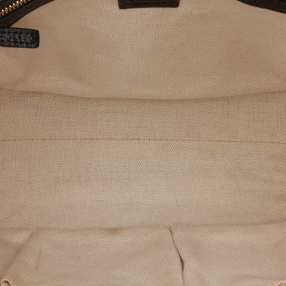 Second hand Gucci Soho Leather Zipper Closure Tote Shoulder Bag Black - Tabita Bags