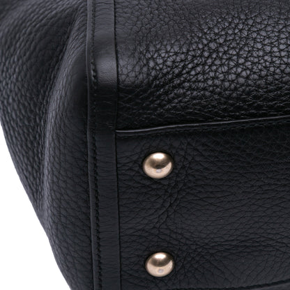 Second hand Gucci Soho Leather Zipper Closure Tote Shoulder Bag Black - Tabita Bags
