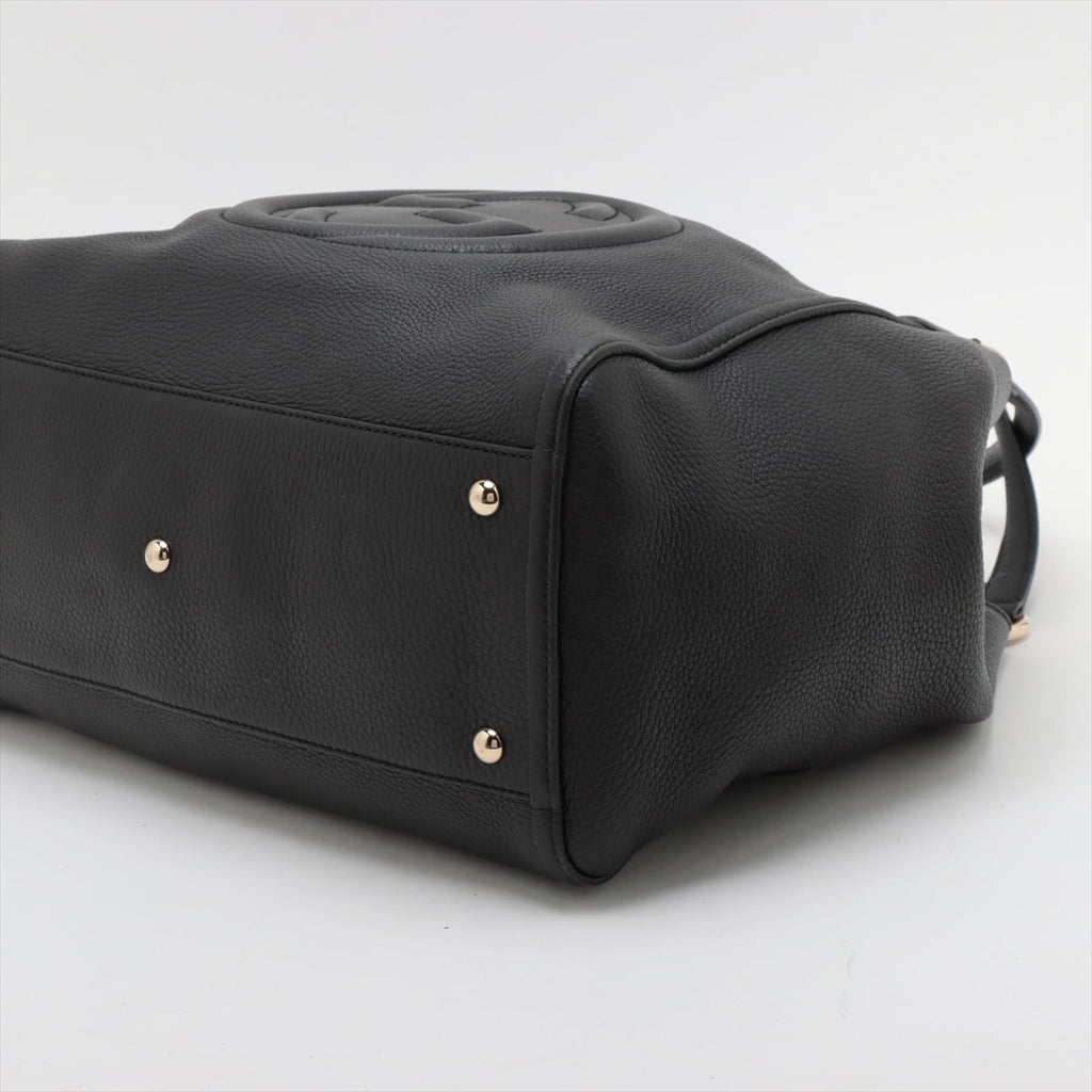 Second hand Gucci Soho Medium Leather Hobo Shoulder Bag Black - Tabita Bags
