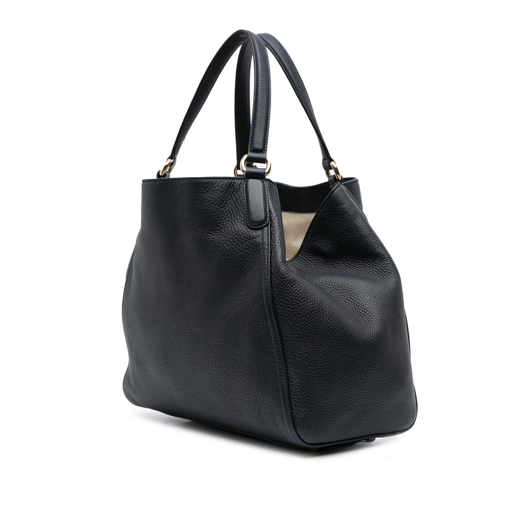 Second hand Gucci Soho Medium Leather Hobo Shoulder Bag Black - Tabita Bags