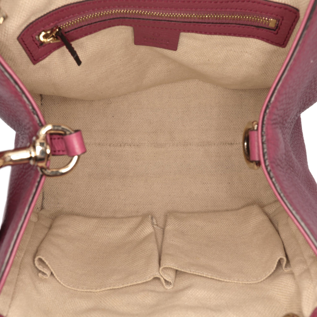 Second hand Gucci Soho Small Leather Hobo Shoulder Bag Pink - Tabita Bags