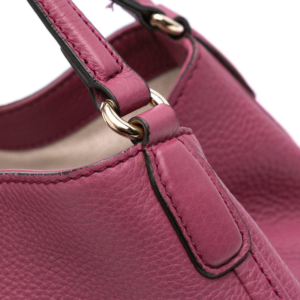Second hand Gucci Soho Small Leather Hobo Shoulder Bag Pink - Tabita Bags