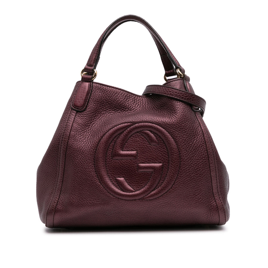 Second hand Gucci Soho Small Leather Hobo Shoulder Bag Red - Tabita Bags