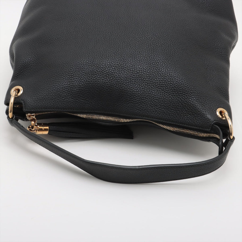 Second hand Gucci Soho Zipper Closure Leather 2 - Ways Hobo Crossbody Black - Tabita Bags