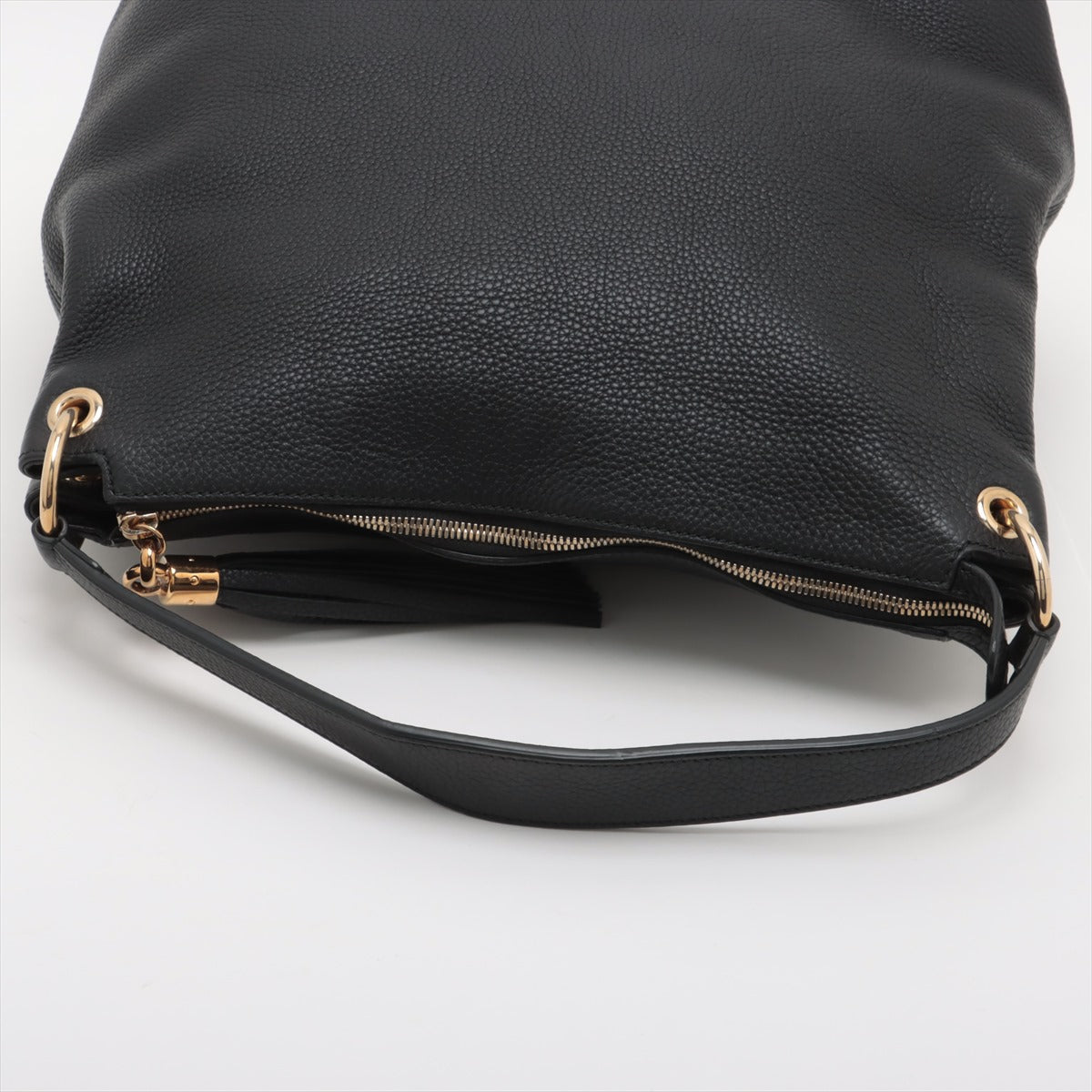 Second hand Gucci Soho Zipper Closure Leather 2 - Ways Hobo Crossbody Black - Tabita Bags