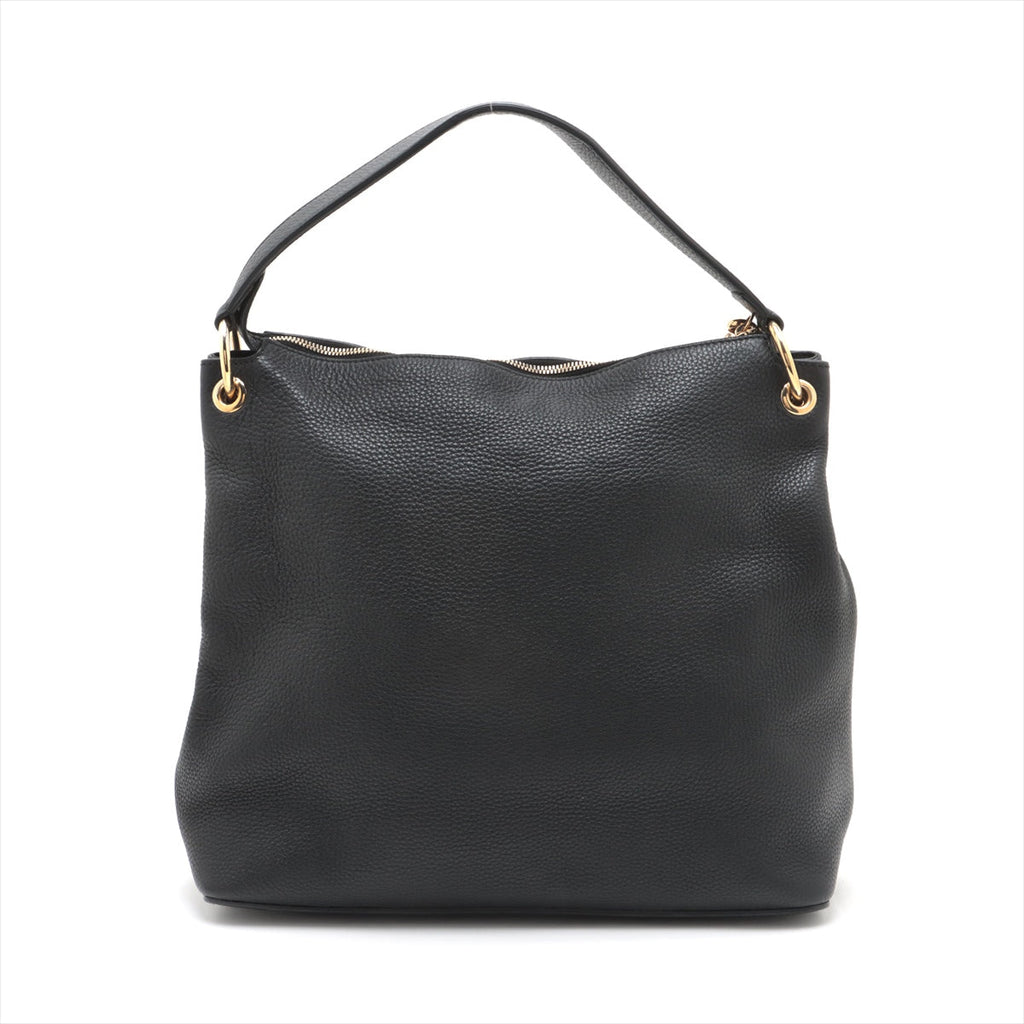 Second hand Gucci Soho Zipper Closure Leather 2 - Ways Hobo Crossbody Black - Tabita Bags