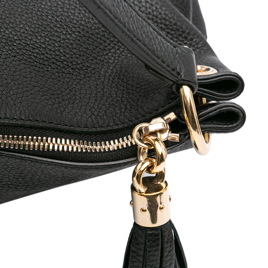 Second hand Gucci Soho Zipper Closure Leather 2 - Ways Hobo Crossbody Black - Tabita Bags