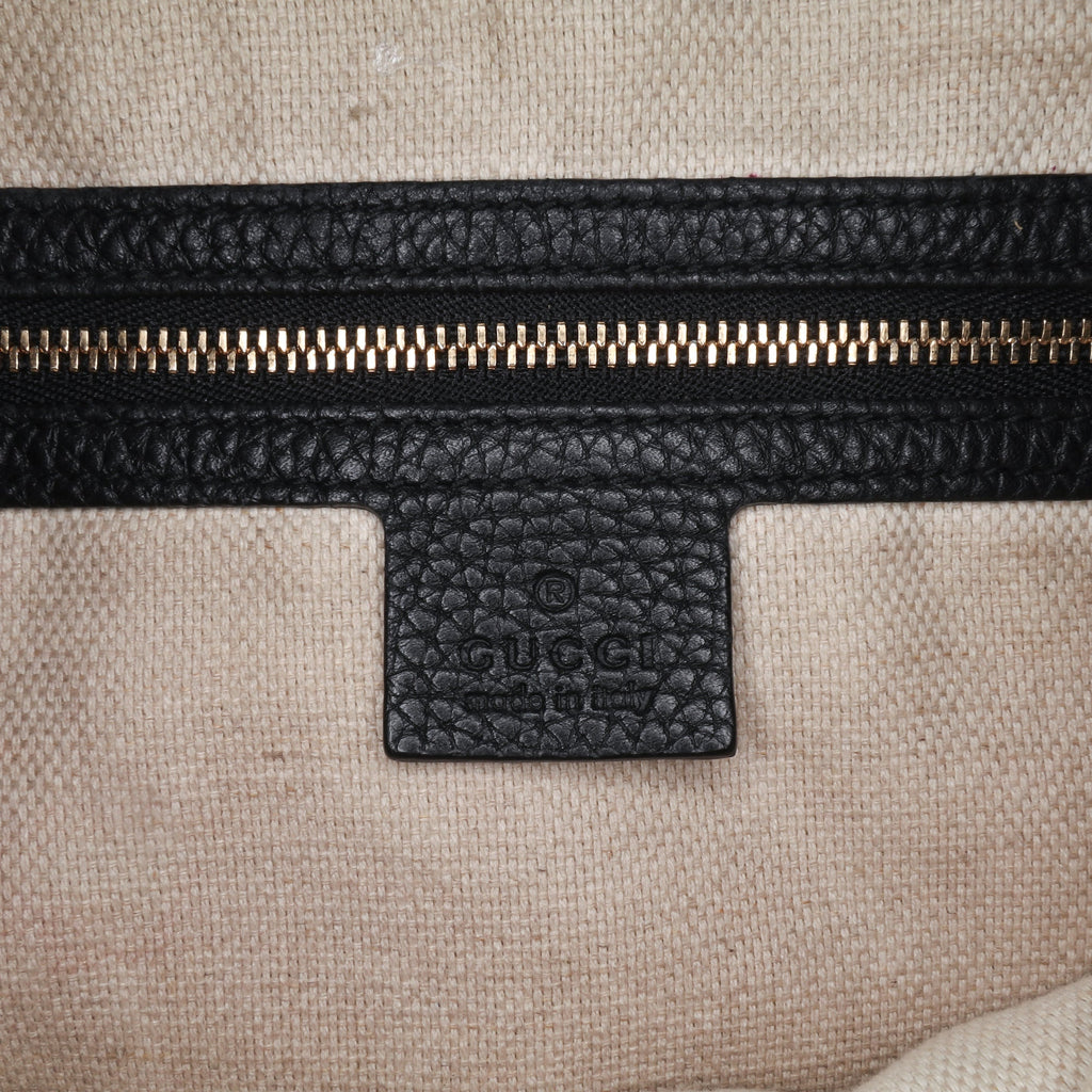 Second hand Gucci Soho Zipper Closure Leather 2 - Ways Hobo Crossbody Black - Tabita Bags