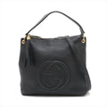 Second hand Gucci Soho Zipper Closure Leather 2 - Ways Hobo Crossbody Black - Tabita Bags