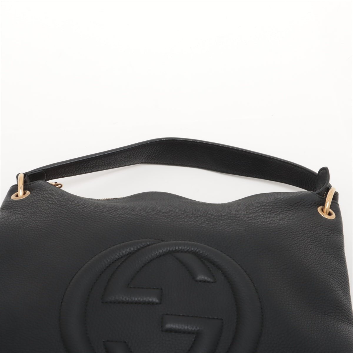 Second hand Gucci Soho Zipper Closure Leather 2 - Ways Hobo Crossbody Black - Tabita Bags