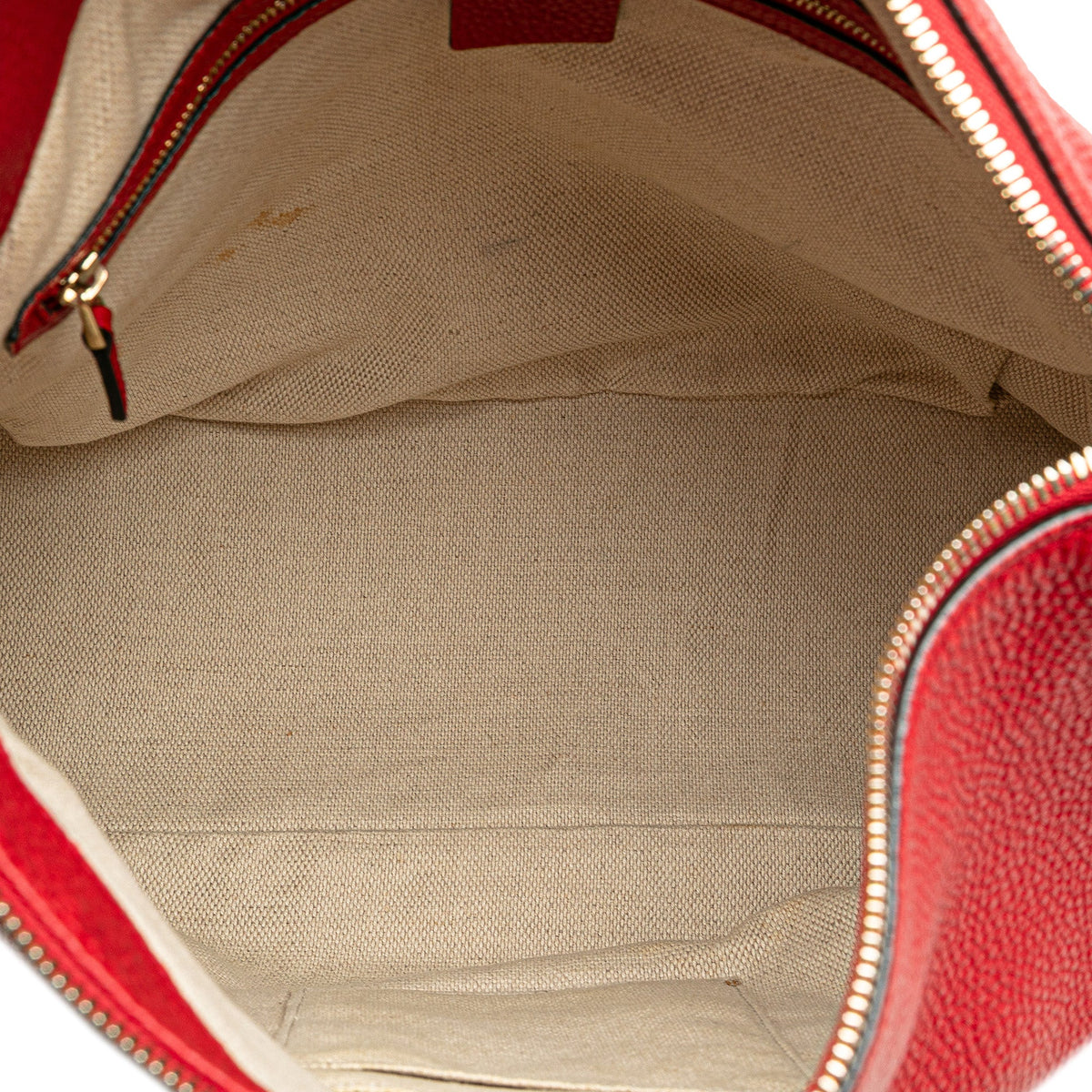 Second hand Gucci Soho Zipper Closure Leather 2 - Ways Hobo Crossbody Red - Tabita Bags