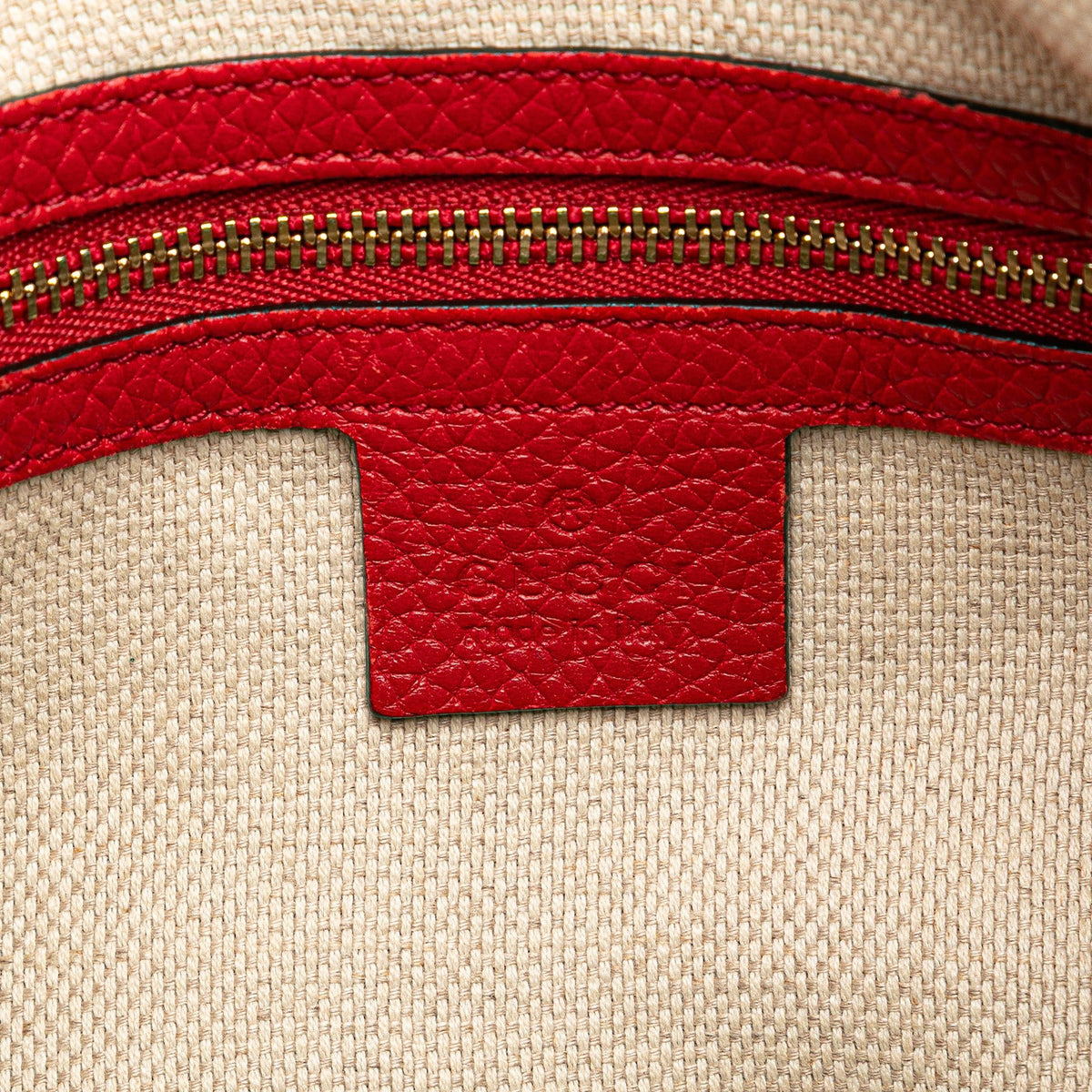Second hand Gucci Soho Zipper Closure Leather 2 - Ways Hobo Crossbody Red - Tabita Bags