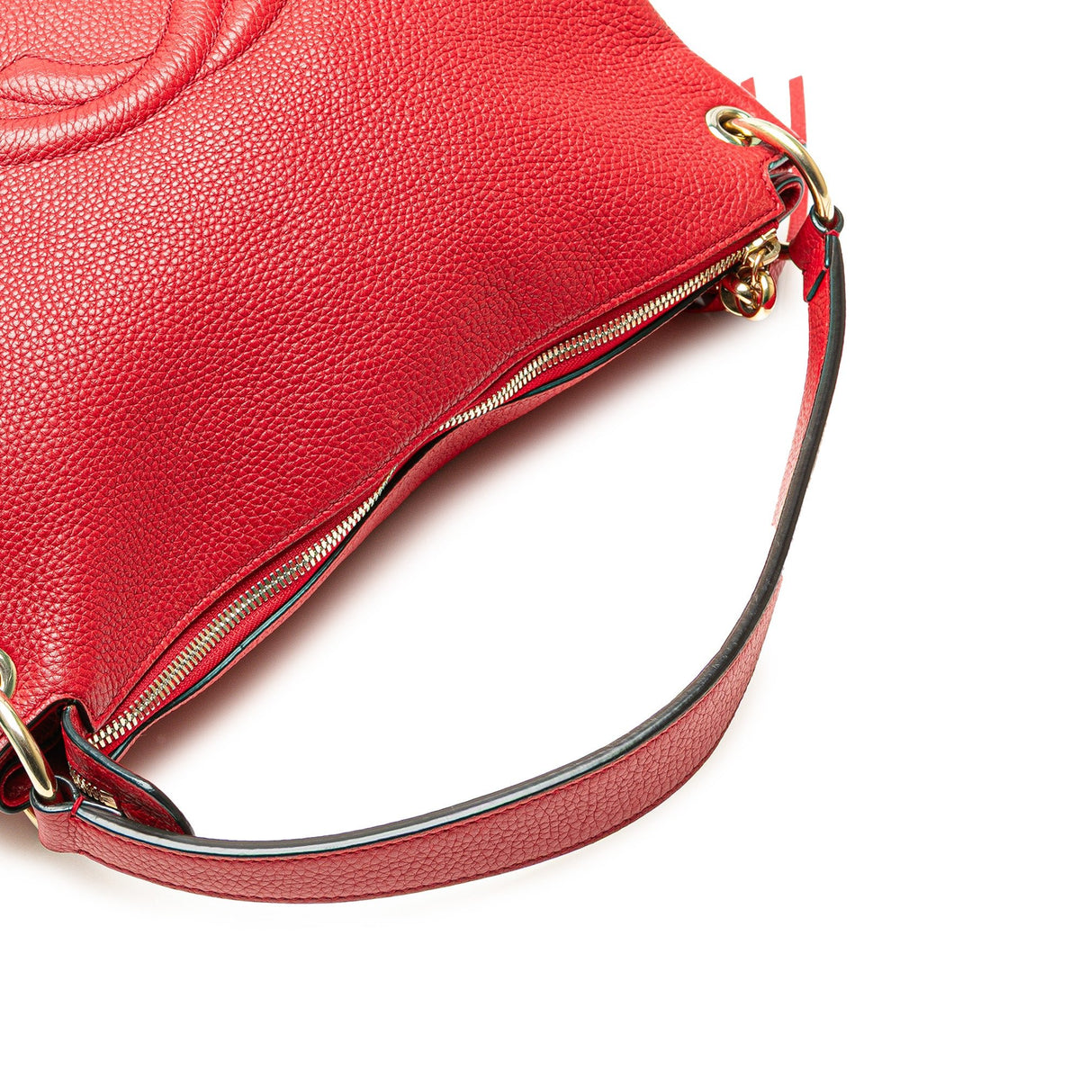 Second hand Gucci Soho Zipper Closure Leather 2 - Ways Hobo Crossbody Red - Tabita Bags
