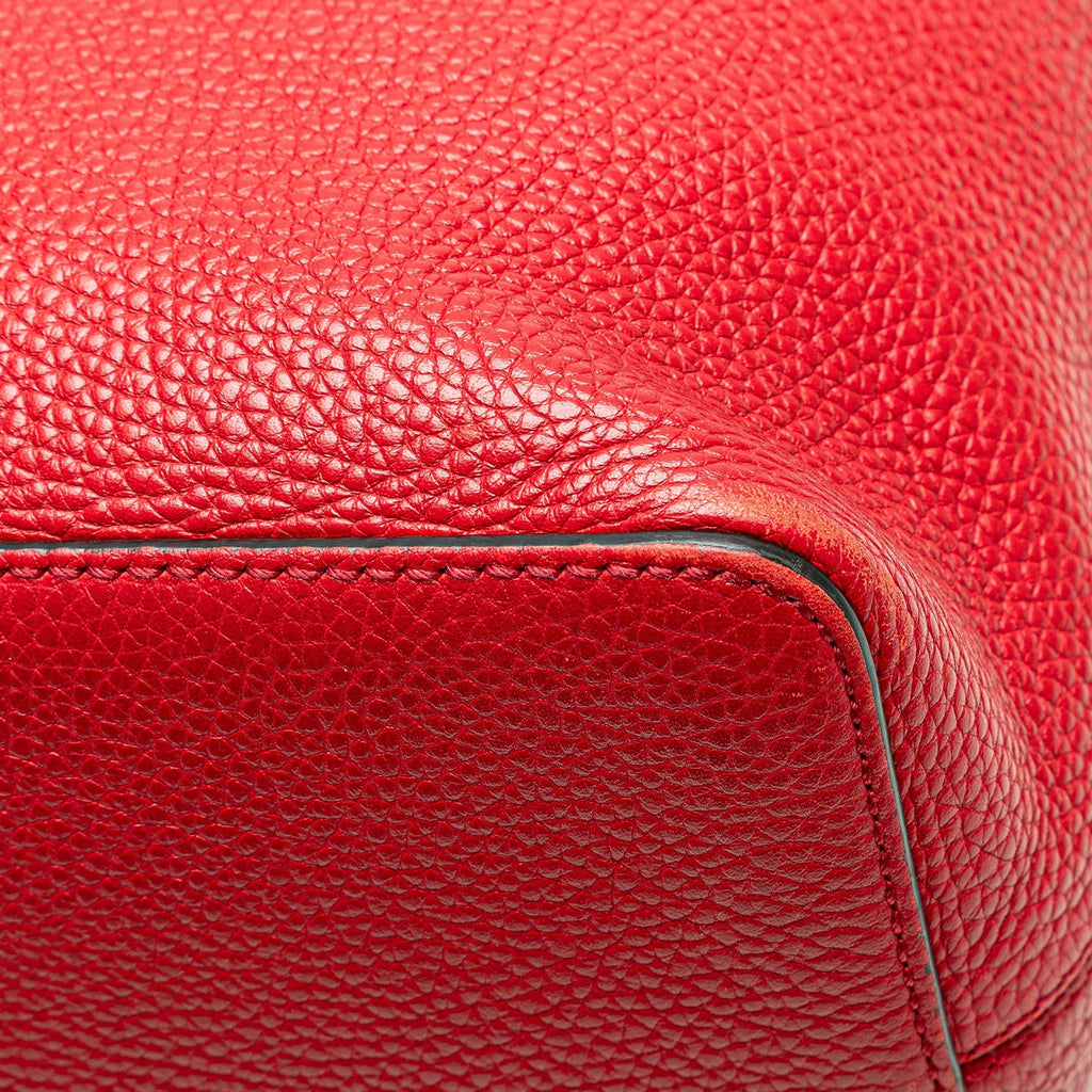Second hand Gucci Soho Zipper Closure Leather 2 - Ways Hobo Crossbody Red - Tabita Bags