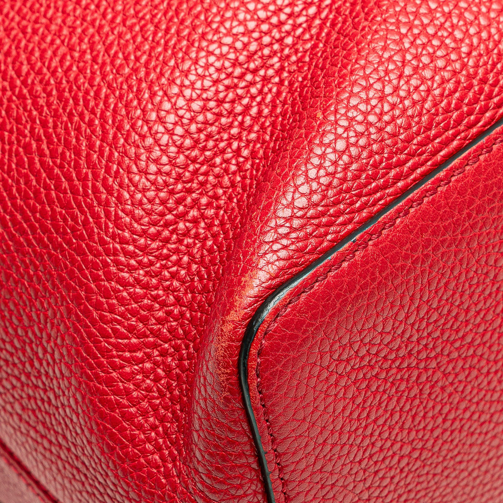 Second hand Gucci Soho Zipper Closure Leather 2 - Ways Hobo Crossbody Red - Tabita Bags