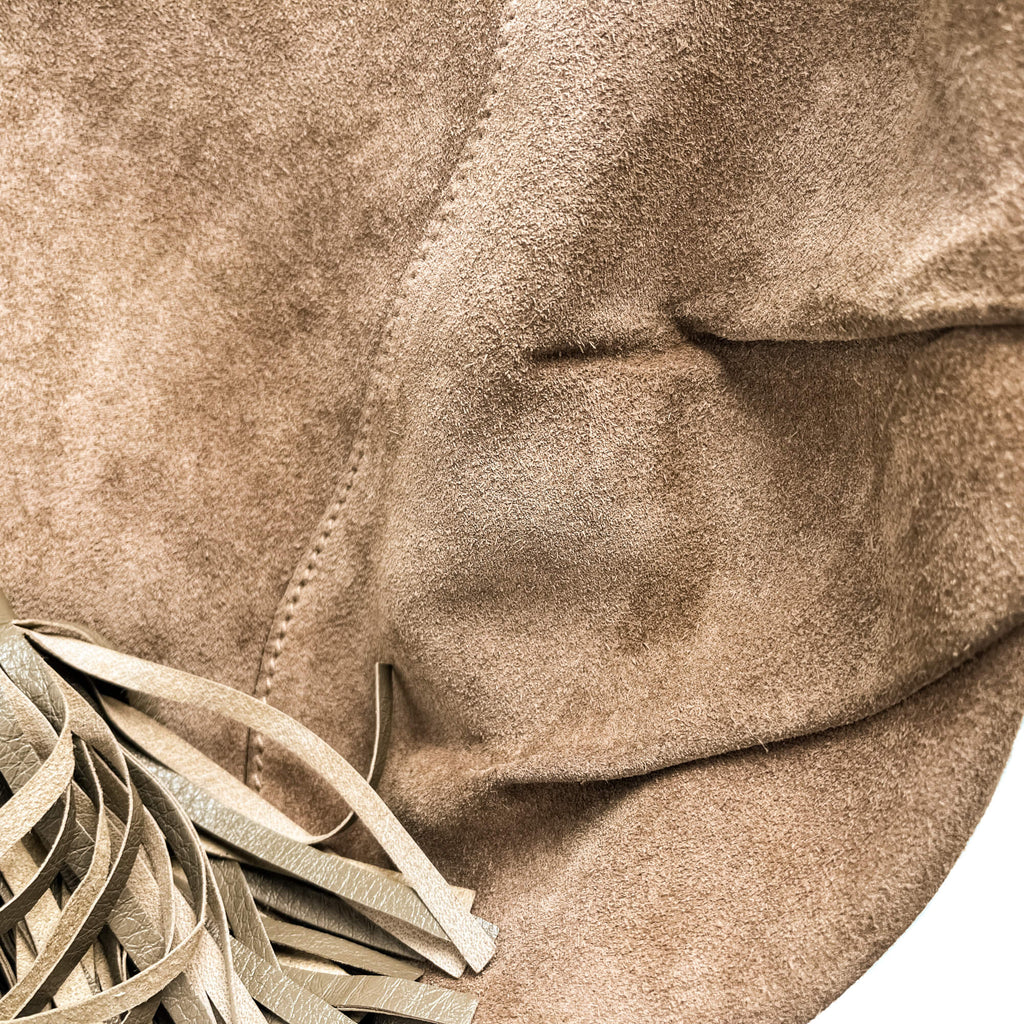 Second hand Gucci Tribeca Suede Messenger Shoulder Bag Beige - Tabita Bags