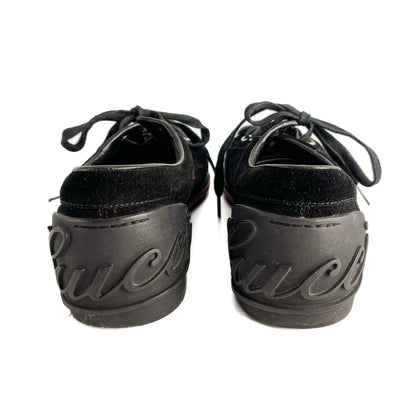 Second hand Gucci Web Boston Suede Sneakers 38 Black - Tabita Bags
