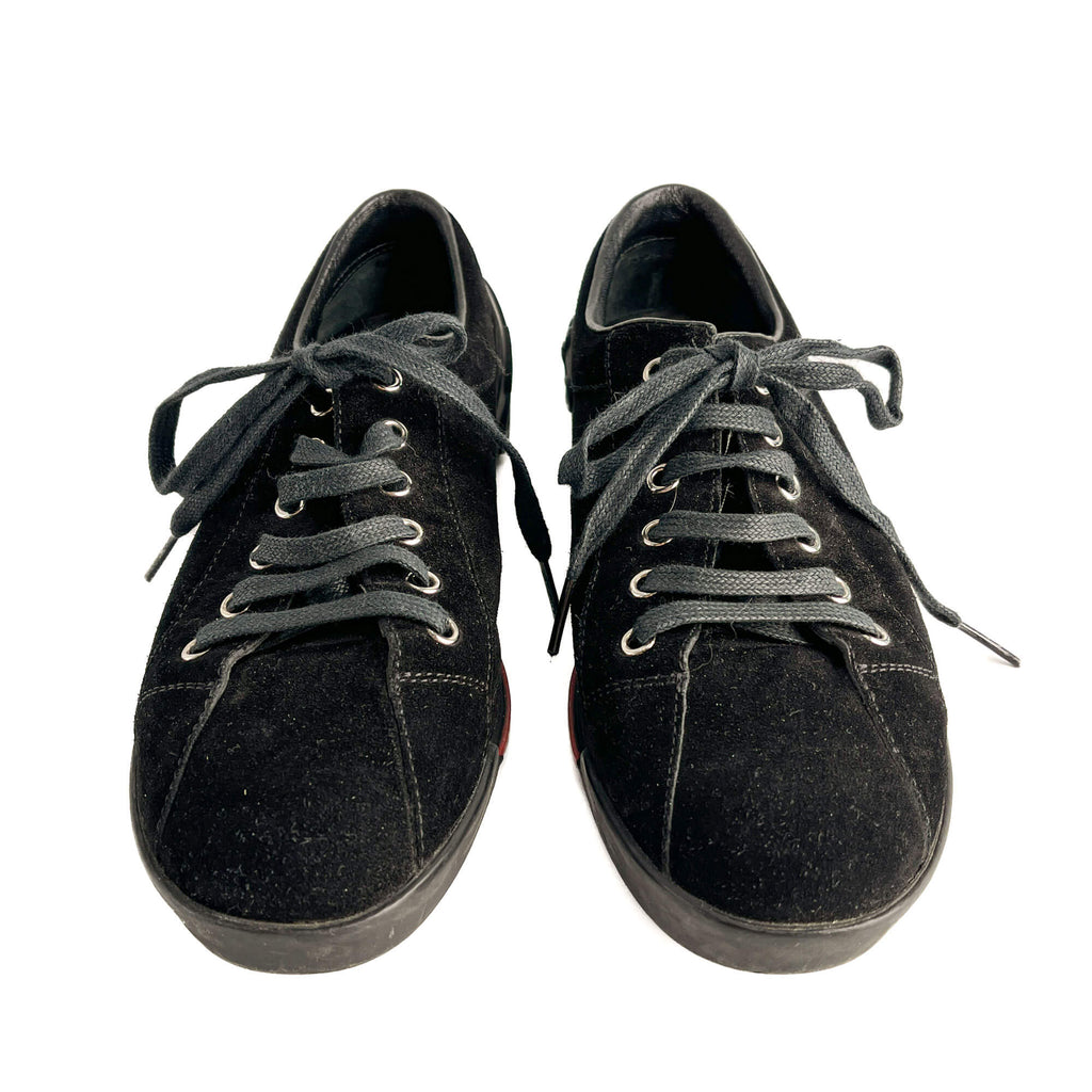 Second hand Gucci Web Boston Suede Sneakers 38 Black - Tabita Bags