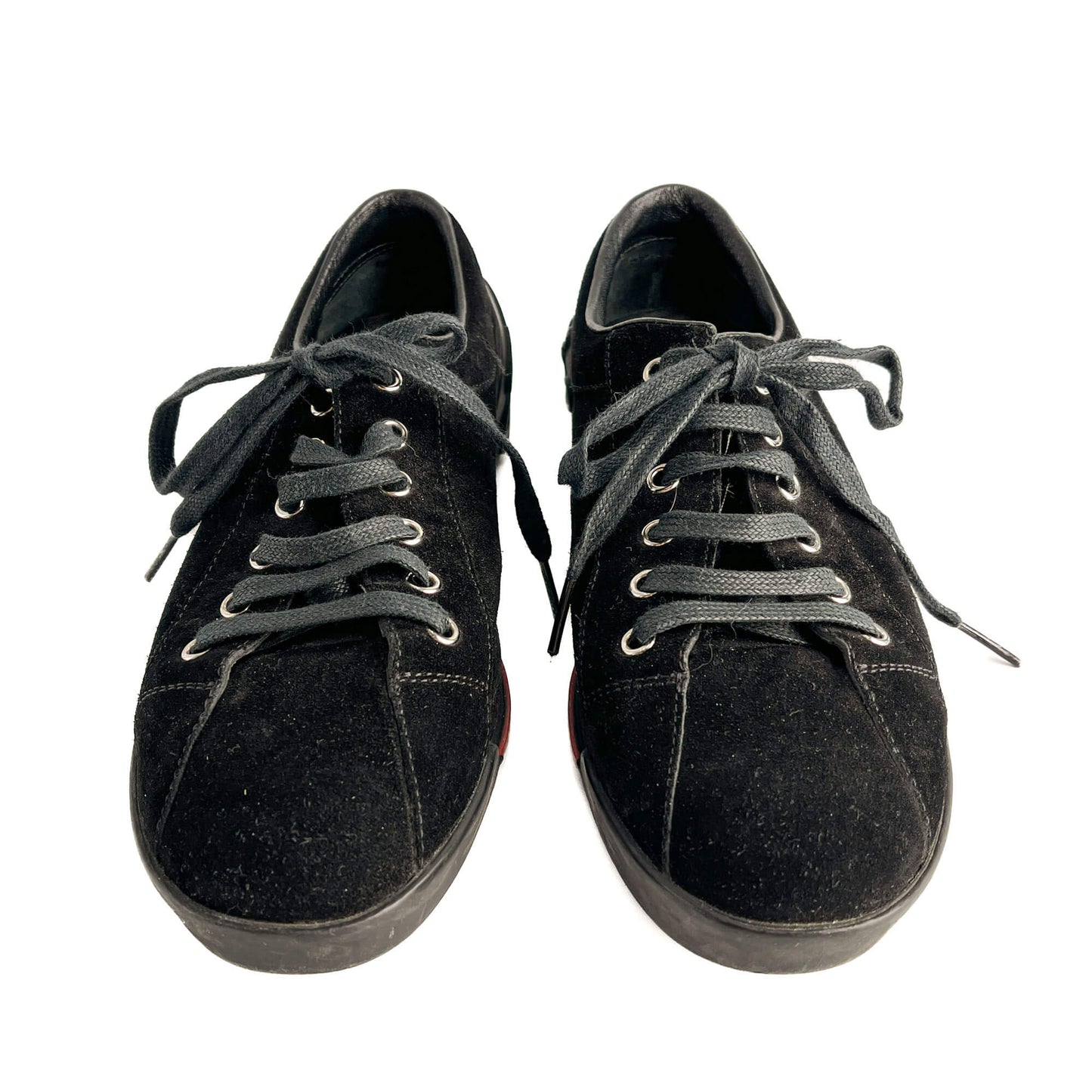 Second hand Gucci Web Boston Suede Sneakers 38 Black - Tabita Bags