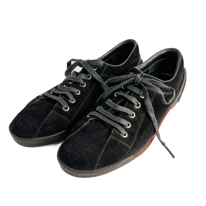 Second hand Gucci Web Boston Suede Sneakers 38 Black - Tabita Bags