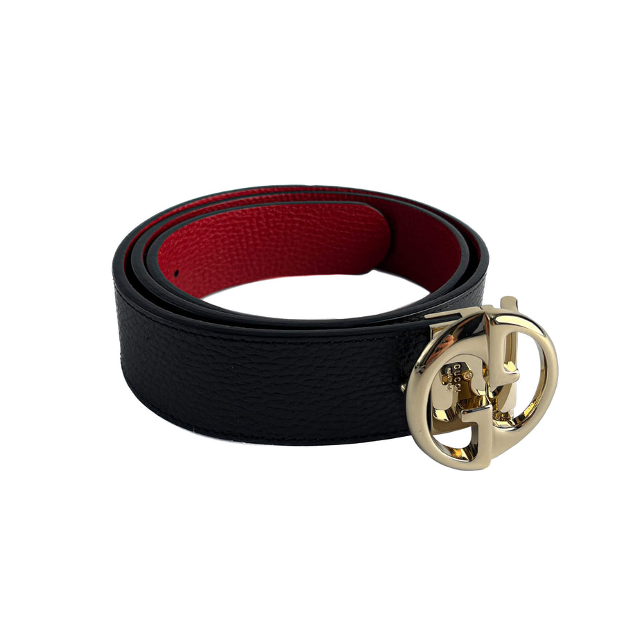Second hand Gucci Wide Leather Reversible Belt 90/36 Black - Tabita Bags