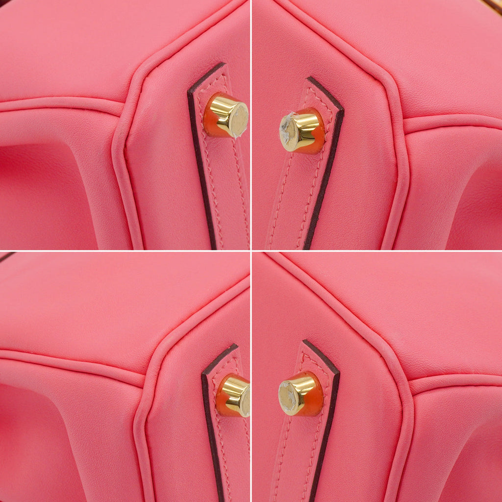 Second hand Hermes Birkin 25 Swift Leather Top-handle Handbag Rose Azalee - Tabita Bags
