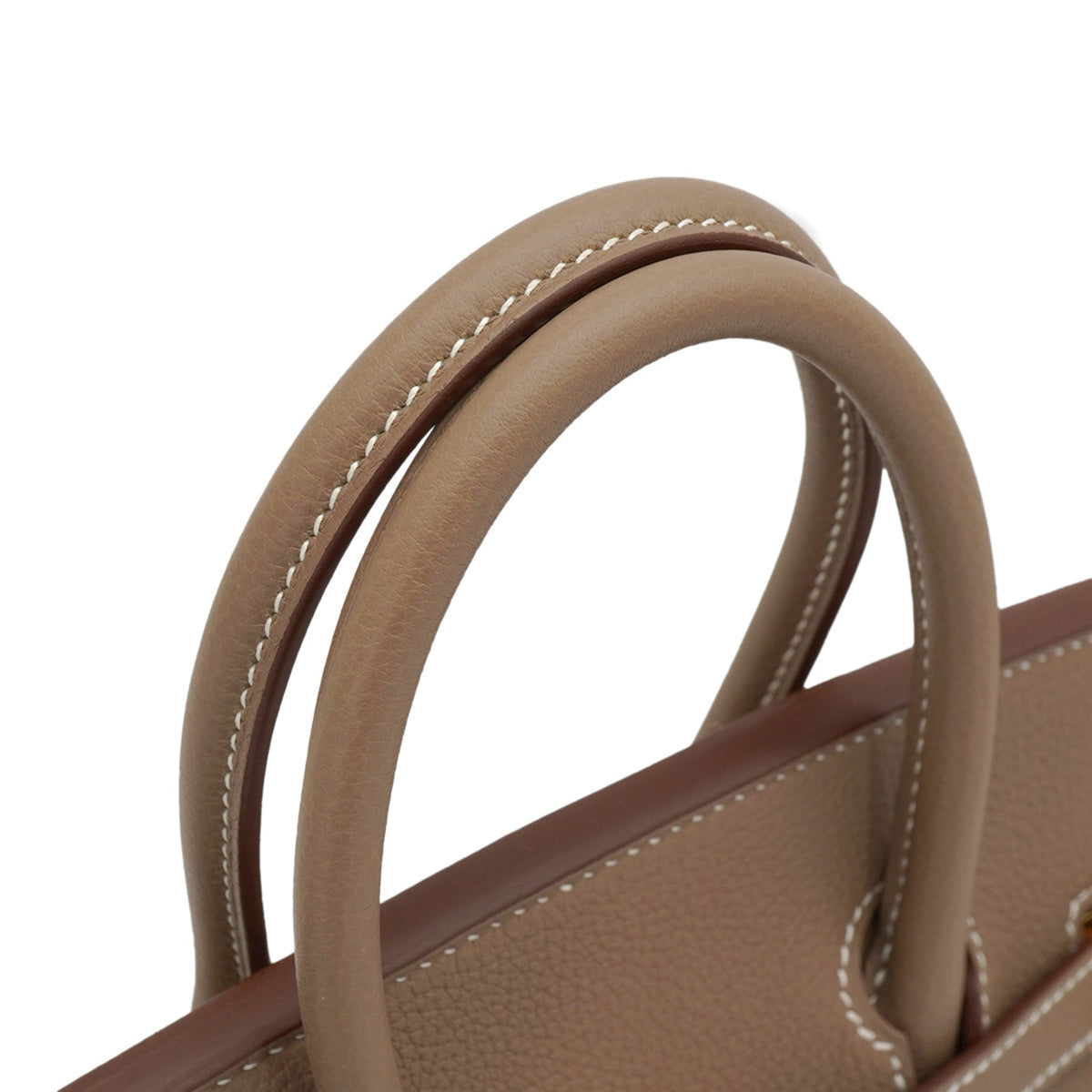 Second hand Hermes Birkin 25 Togo Leather Top-handle Bag Etoupe - Tabita Bags