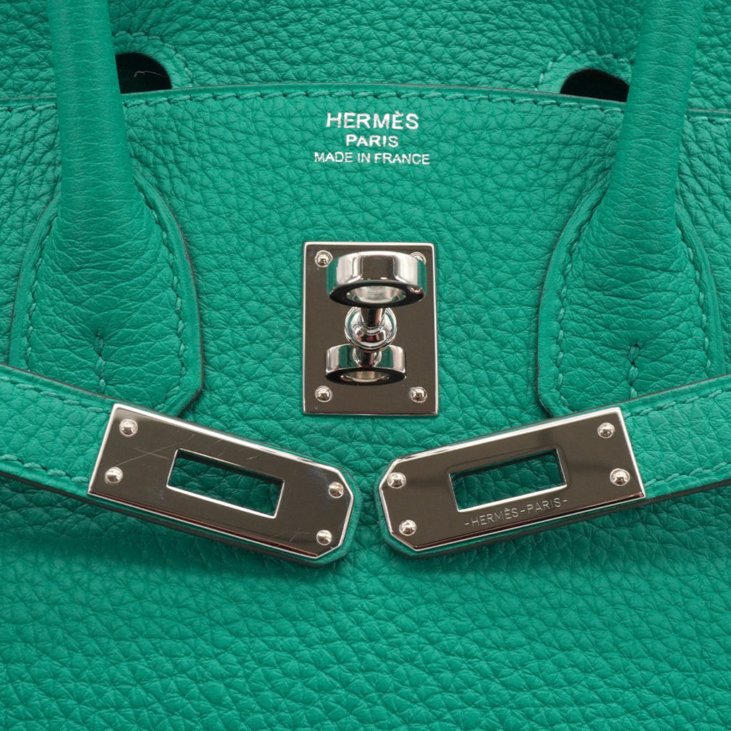 Second hand Hermes Birkin 25 Togo Leather Top-handle Bag Green - Tabita Bags