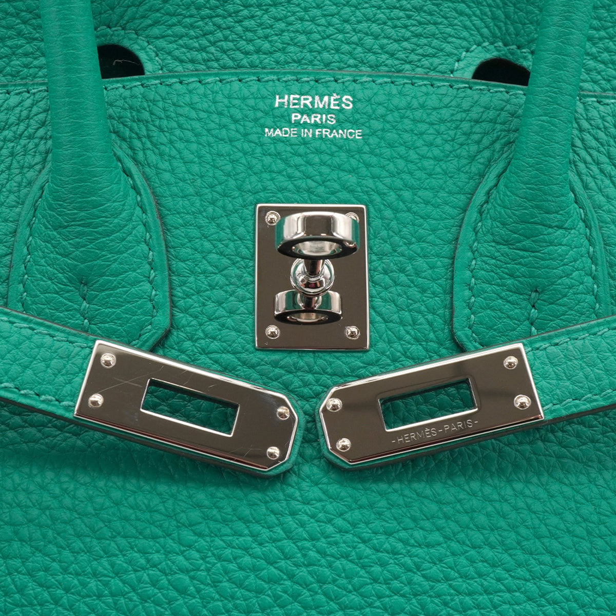 Second hand Hermes Birkin 25 Togo Leather Top-handle Bag Green - Tabita Bags