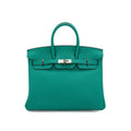 Second hand Hermes Birkin 25 Togo Leather Top-handle Bag Green - Tabita Bags