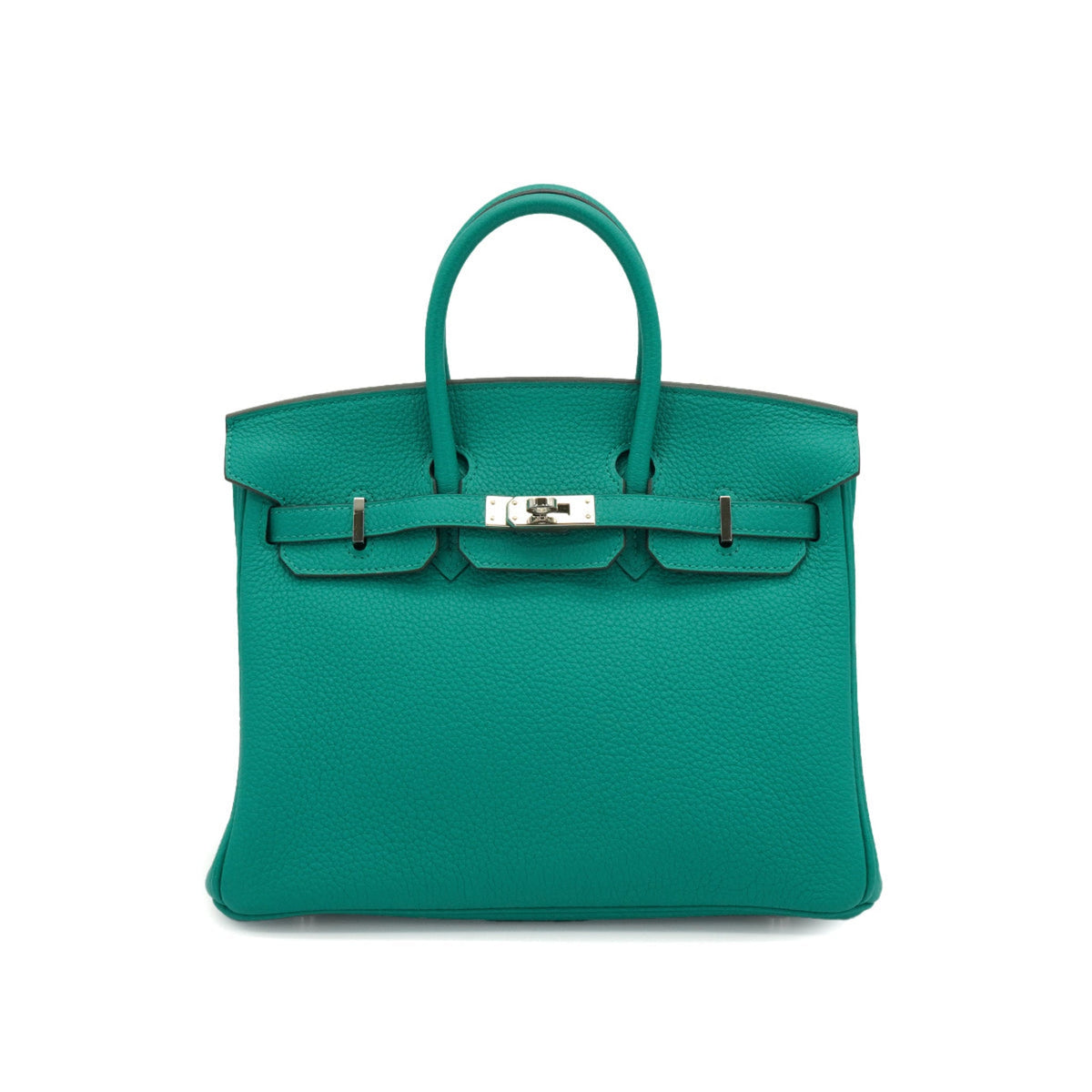 Second hand Hermes Birkin 25 Togo Leather Top-handle Bag Green - Tabita Bags