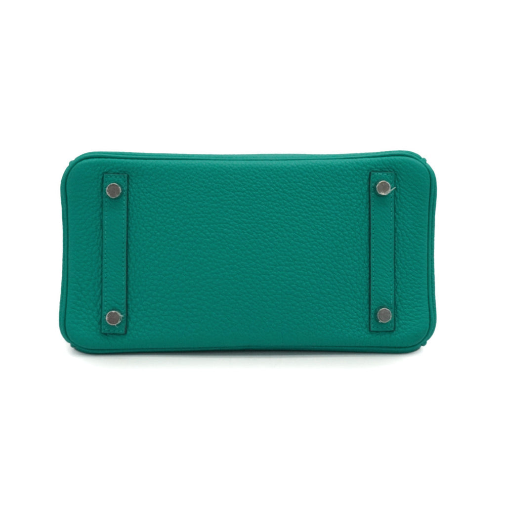 Second hand Hermes Birkin 25 Togo Leather Top-handle Bag Green - Tabita Bags