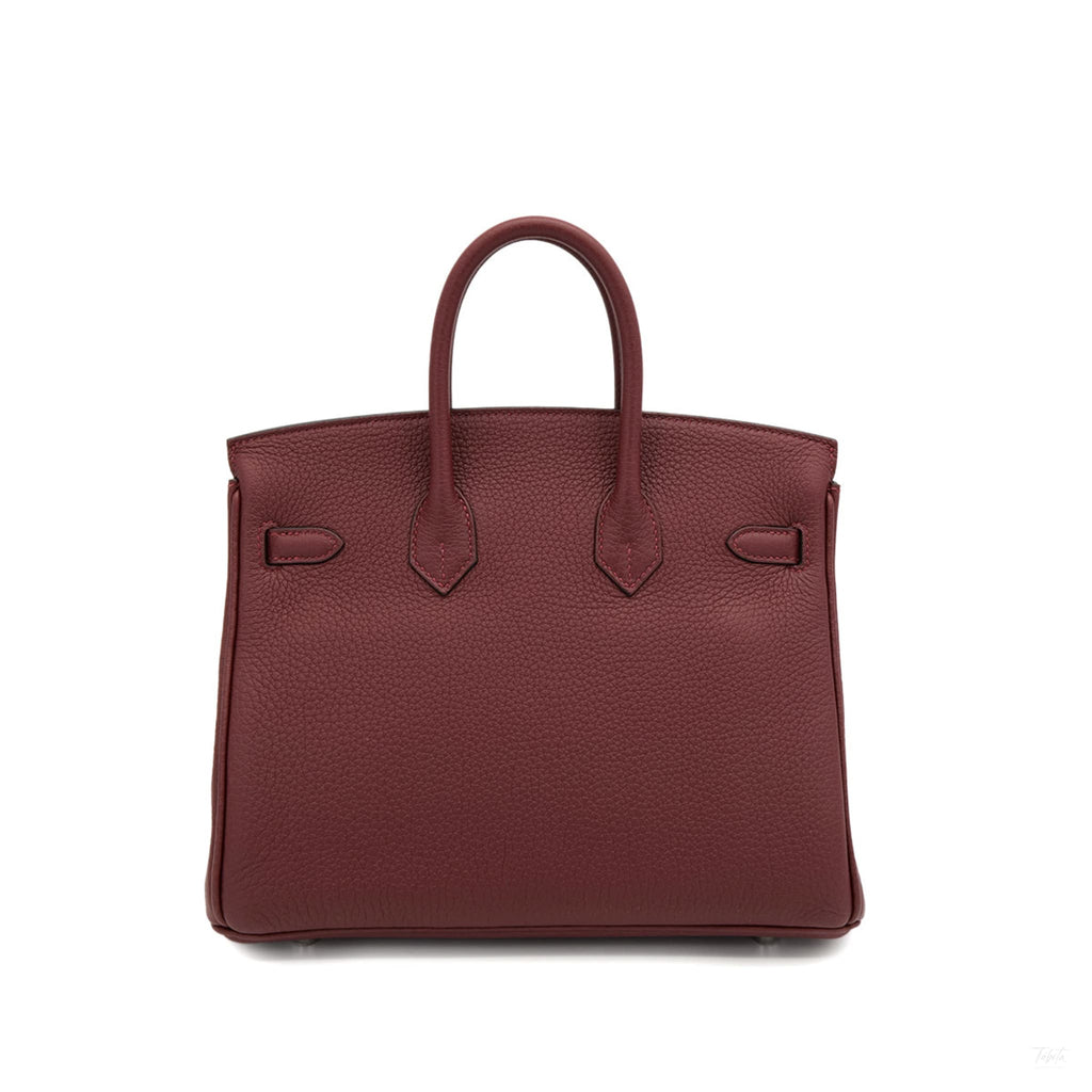 Second hand Hermes Birkin 25 Togo Leather Top-handle Bag Rouge H - Tabita Bags