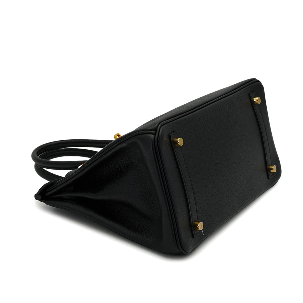 Second hand Hermes Birkin 30 Epsom Leather Top-handle Bag Black - Tabita Bags
