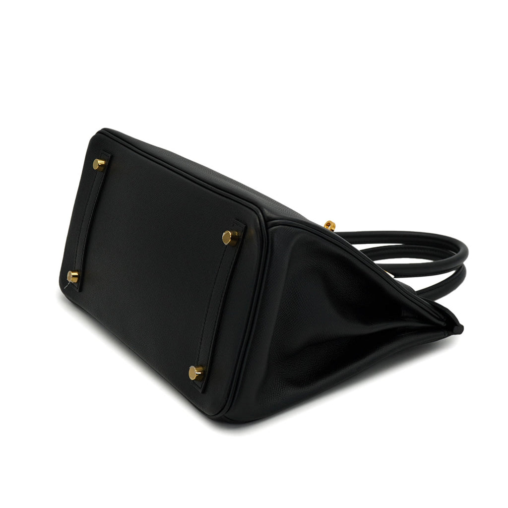 Second hand Hermes Birkin 30 Epsom Leather Top-handle Bag Black - Tabita Bags