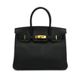 Second hand Hermes Birkin 30 Epsom Leather Top-handle Bag Black - Tabita Bags