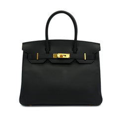 Second hand Hermes Birkin 30 Epsom Leather Top-handle Bag Black - Tabita Bags