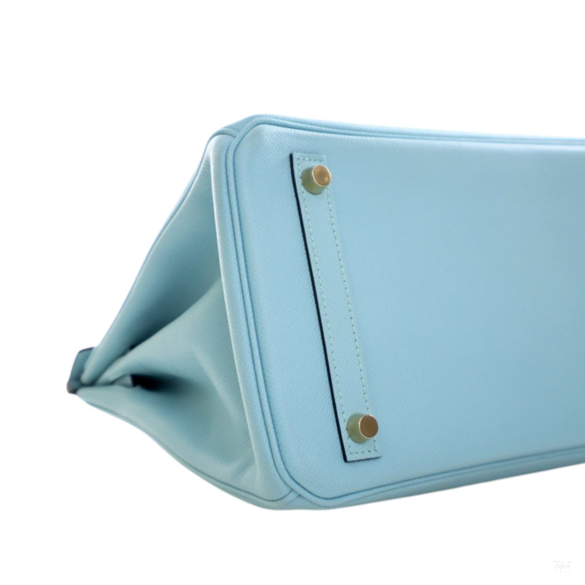 Second hand Hermes Birkin 30 Epsom Leather Top - handle Bag Bleu Atoll - Tabita Bags
