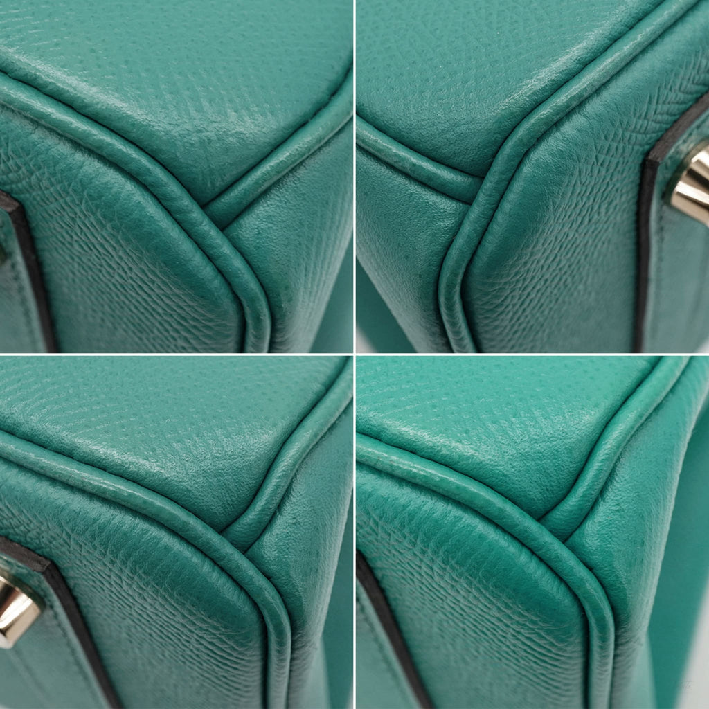 Second hand Hermes Birkin 30 Epsom Leather Top-handle Bag Blue Paon - Tabita Bags