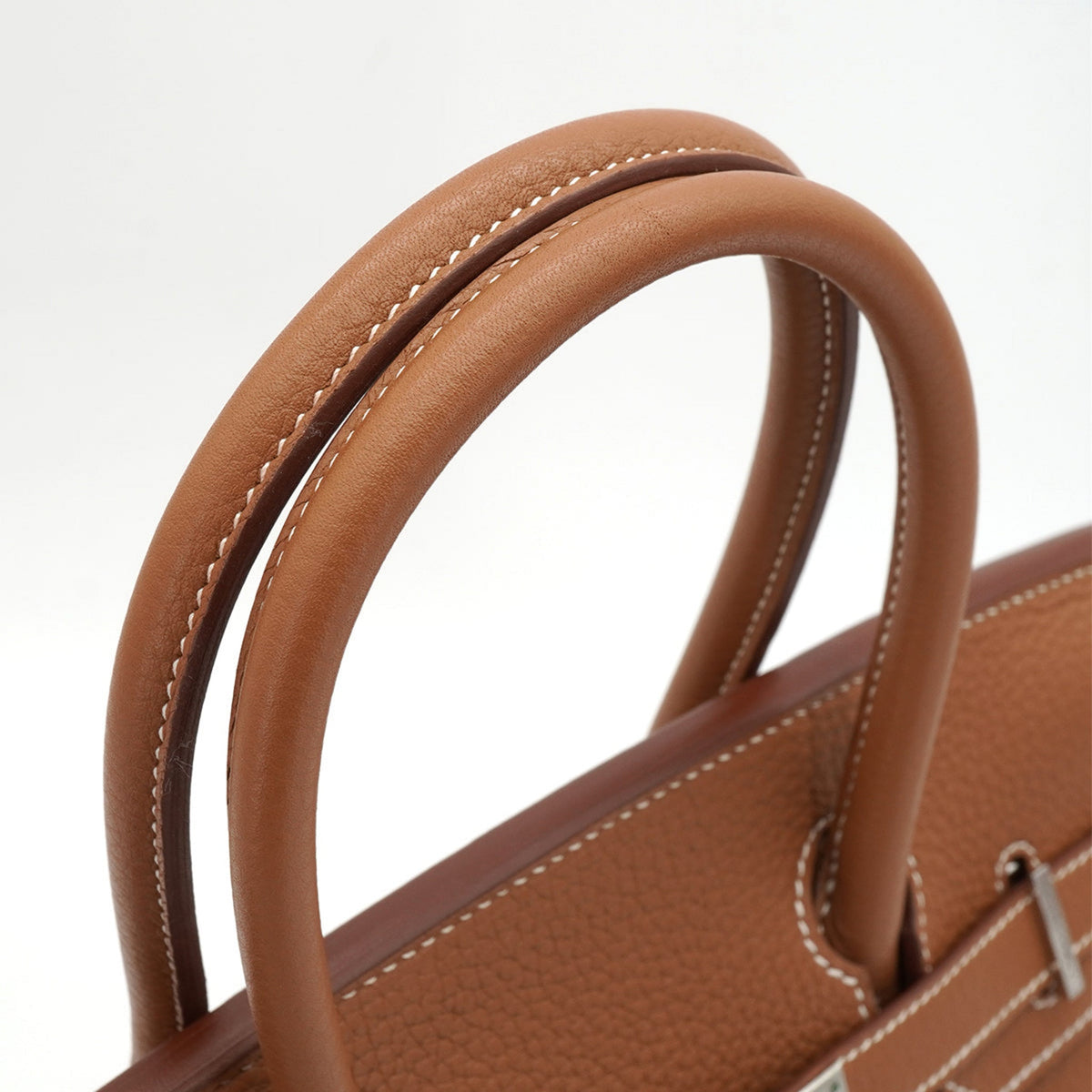 Second hand Hermes Birkin 30 Taurillon Clemence Leather Top-handle Bag Gold - Tabita Bags