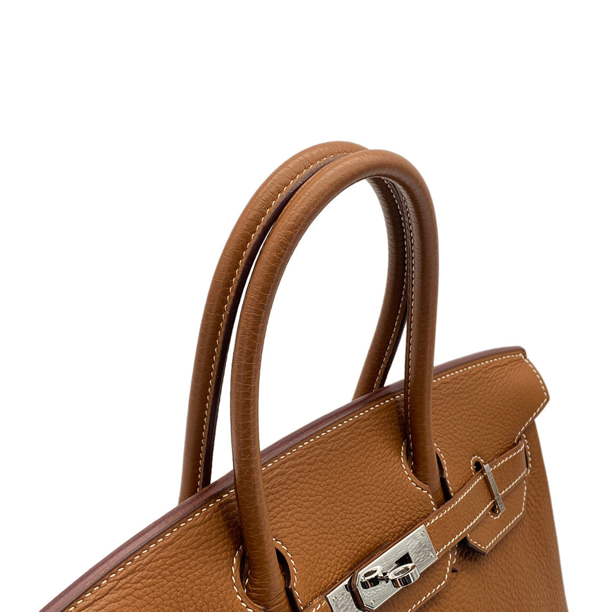 Second hand Hermes Birkin 30 Taurillon Clemence Leather Top-handle Bag Gold - Tabita Bags