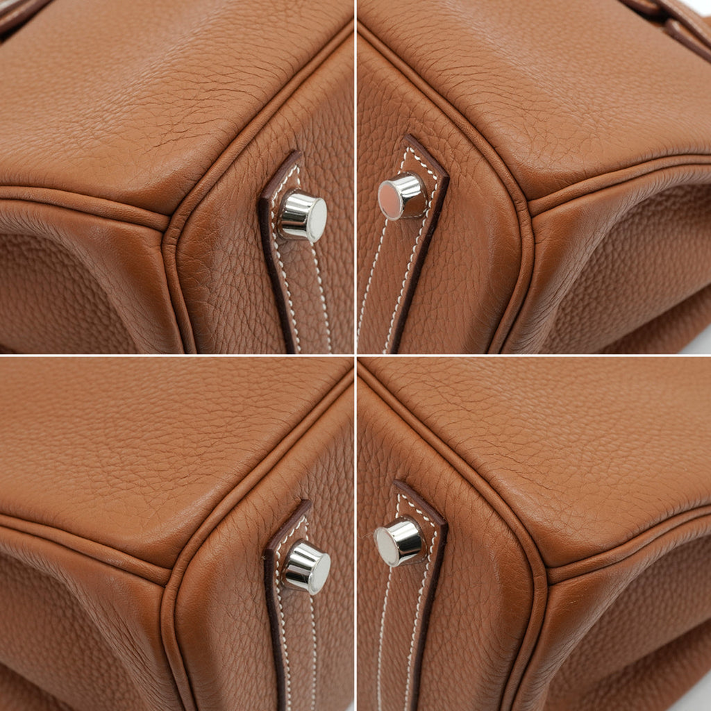 Second hand Hermes Birkin 30 Taurillon Clemence Leather Top-handle Bag Gold - Tabita Bags