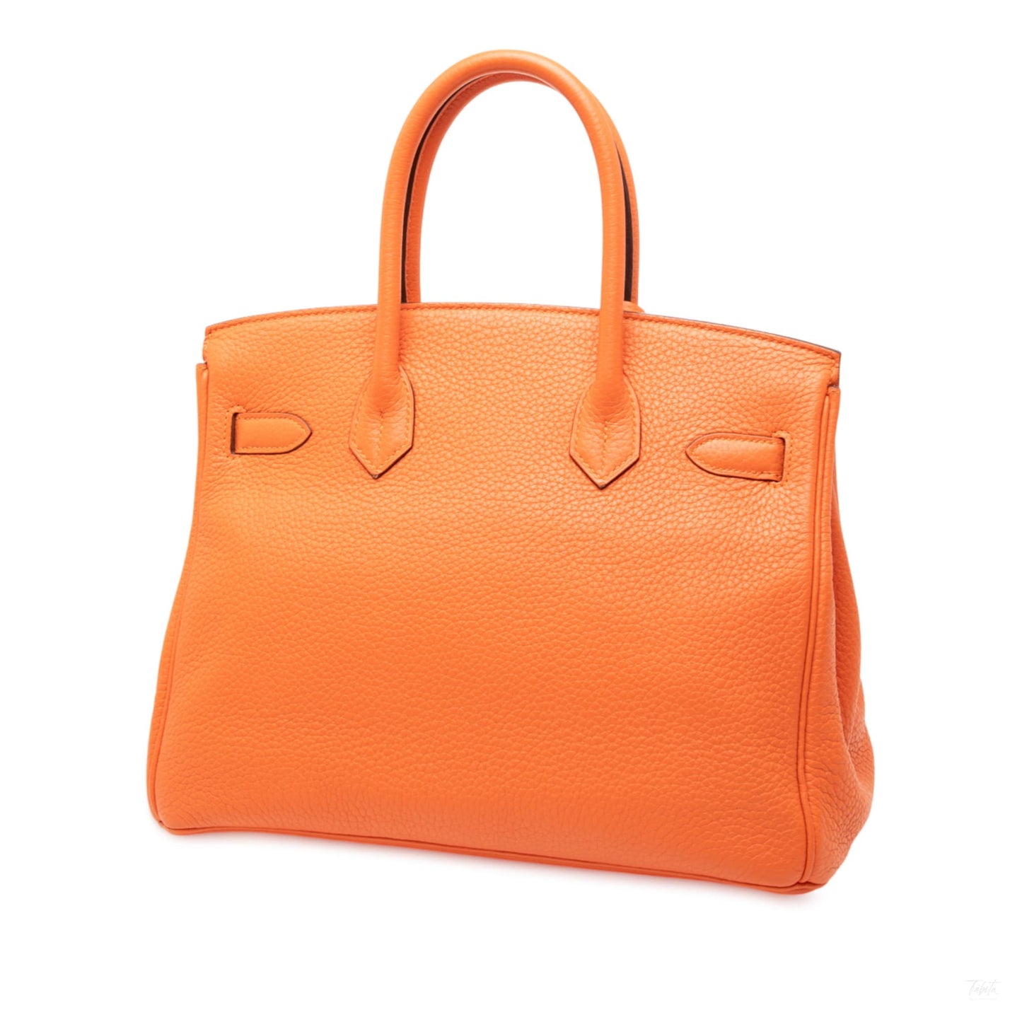 Second hand Hermes Birkin 30 Taurillon Clemence Leather Top - Handle Bag Orange - Tabita Bags