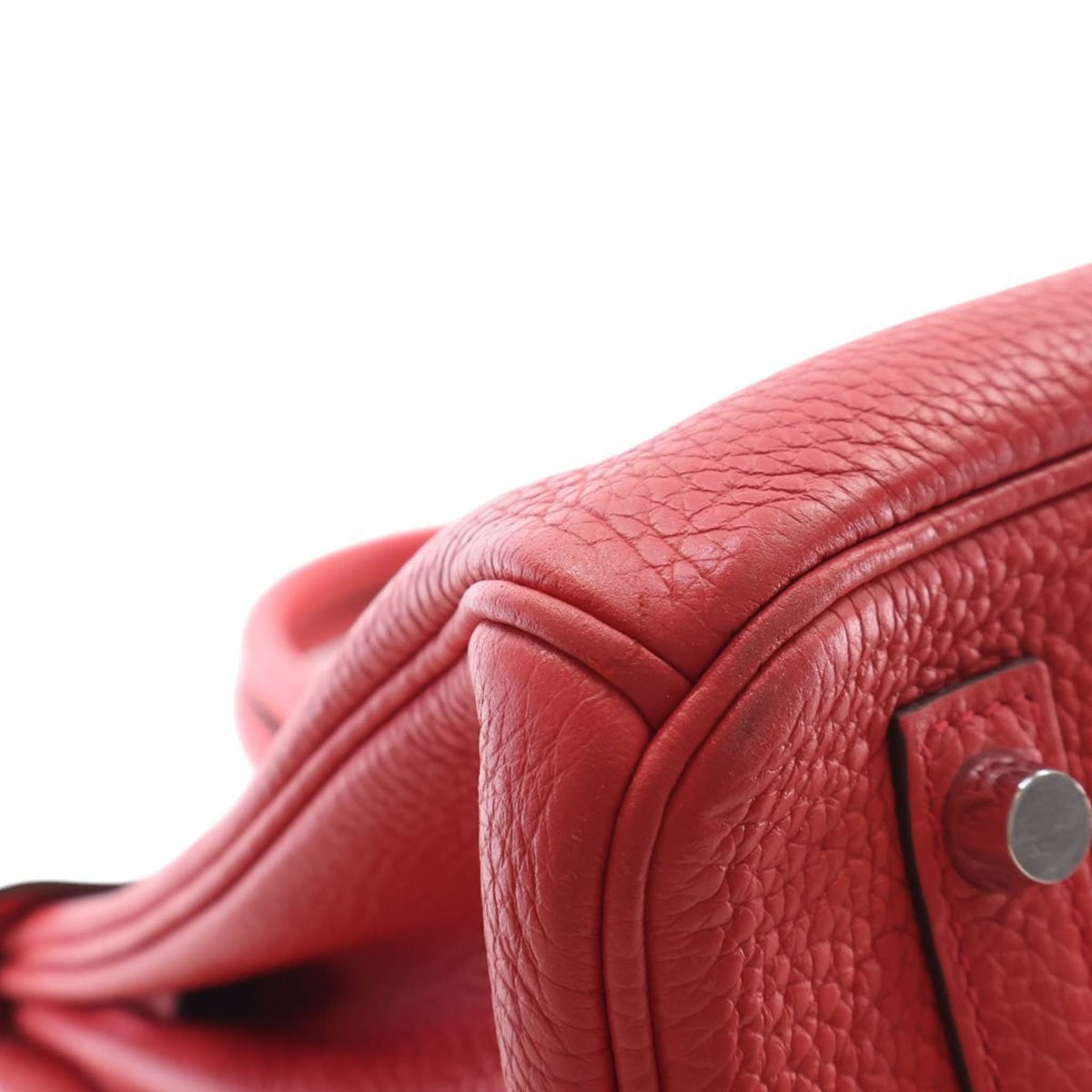 Second hand Hermes Birkin 30 Taurillon Clemence Leather Top-handle Bag Red - Tabita Bags