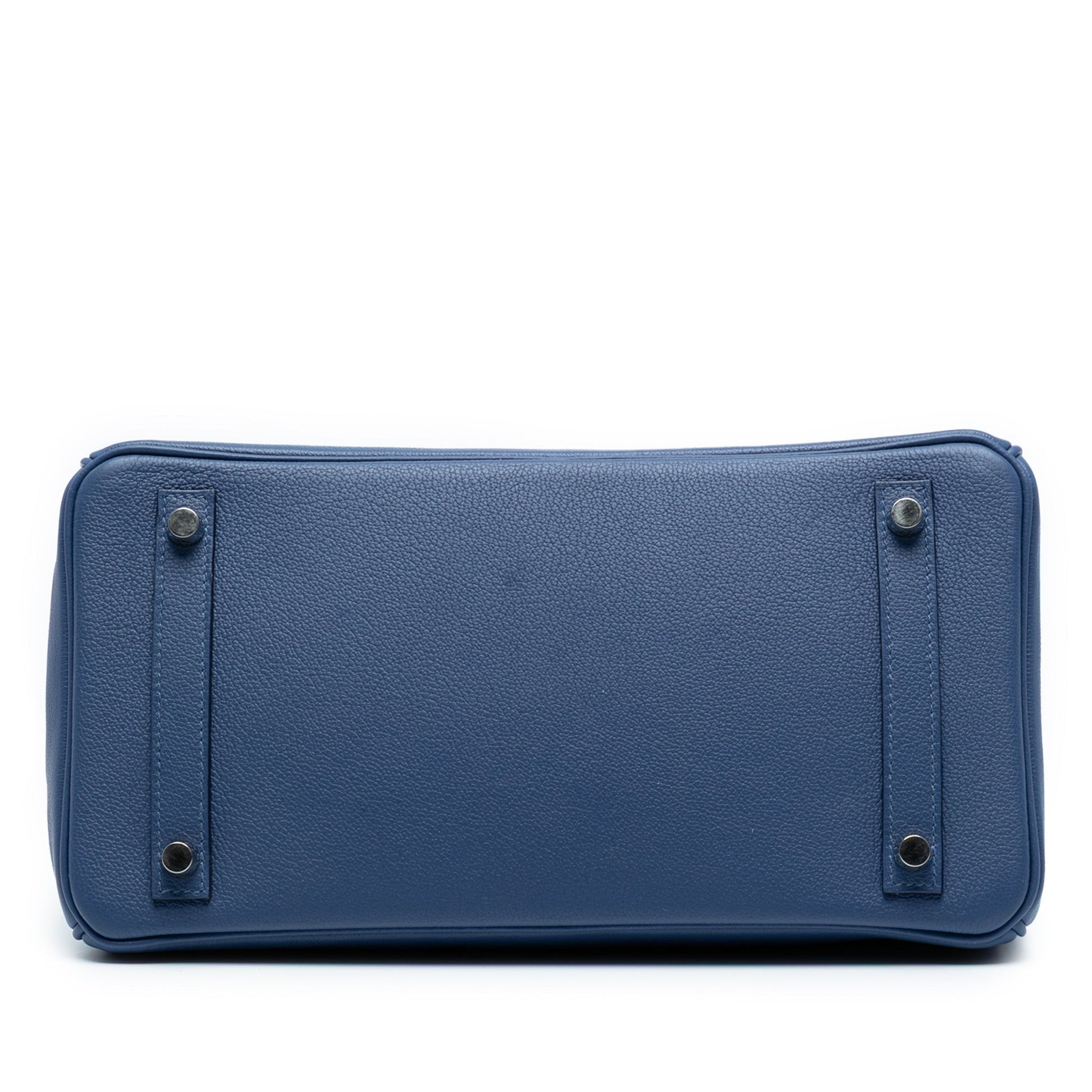 Second hand Hermes Birkin 30 Togo Leather Top - handle Bag Blue - Tabita Bags