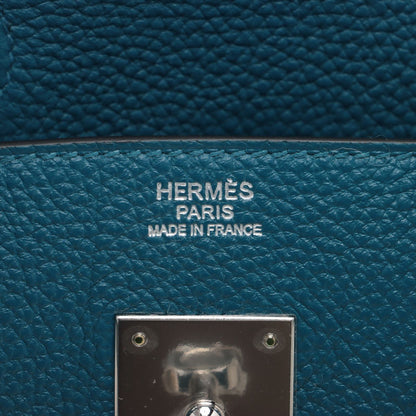 Second hand Hermes Birkin 30 Togo Leather Top-handle Bag Cobalt - Tabita Bags