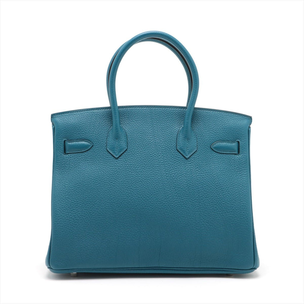 Second hand Hermes Birkin 30 Togo Leather Top-handle Bag Cobalt - Tabita Bags