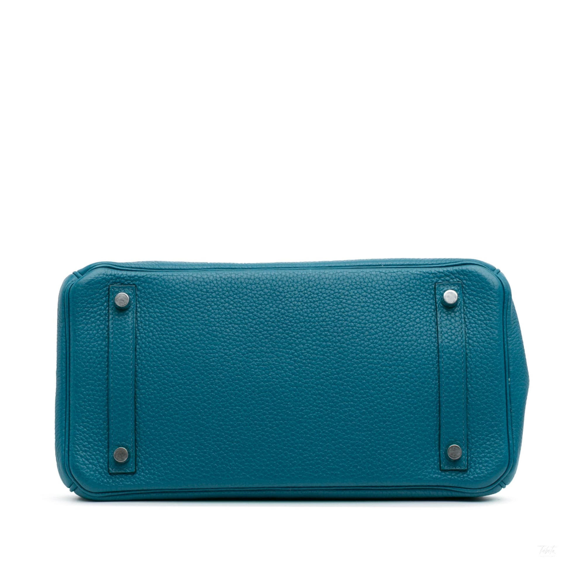 Second hand Hermes Birkin 30 Togo Leather Top - handle Bag Cobalt - Tabita Bags