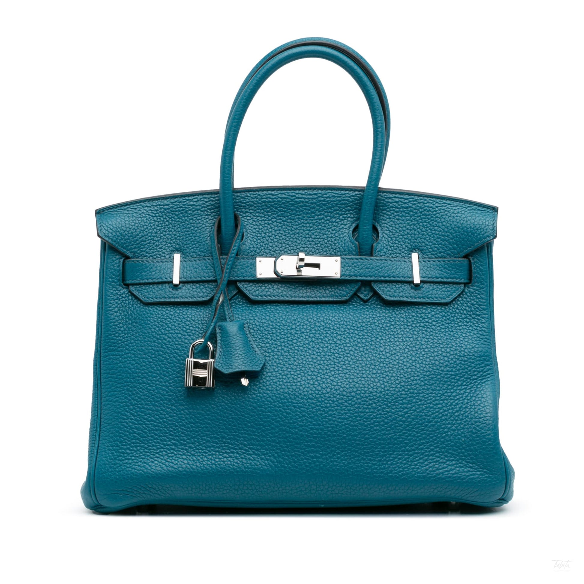 Second hand Hermes Birkin 30 Togo Leather Top - handle Bag Cobalt - Tabita Bags