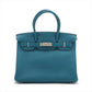 Second hand Hermes Birkin 30 Togo Leather Top-handle Bag Cobalt - Tabita Bags